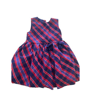Tommy hillfiger plaid 👗holiday dress 3t 💯cotton
